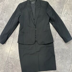 Banana Republic Black Tailored Blazer with Matching Skirt